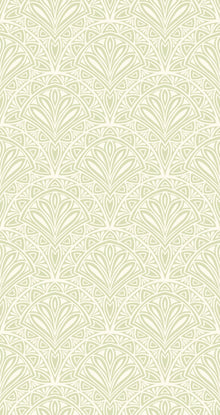 HWA1024W Deco Fan Green Wallpaper by Hoopla Walls