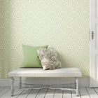 HWA1024W Deco Fan Green Wallpaper by Hoopla Walls