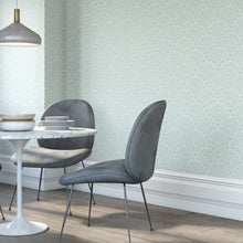 HWA1025W Deco Fan Blue Wallpaper by Hoopla Walls