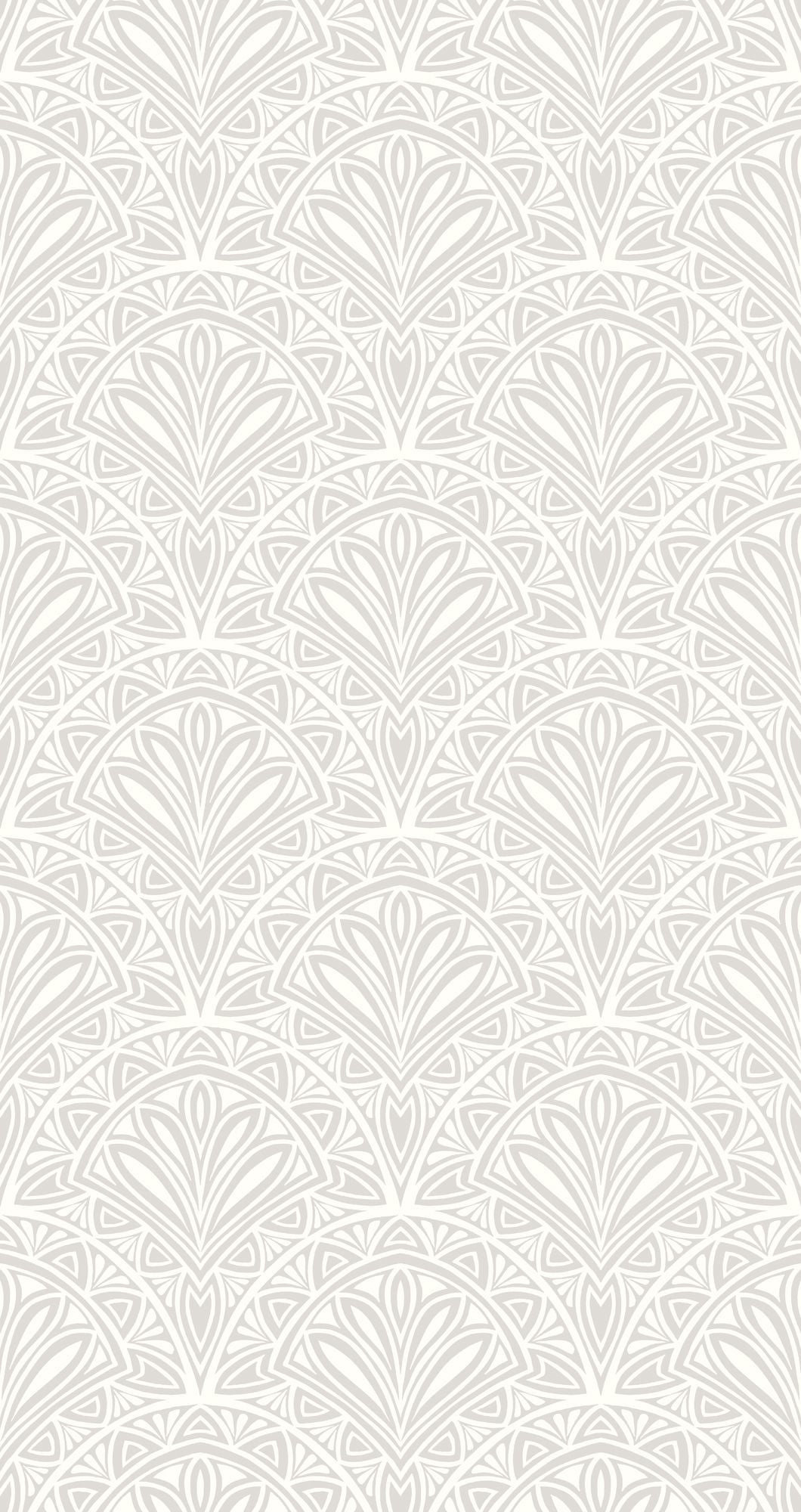HWA1026W Deco Fan Grey Wallpaper by Hoopla Walls