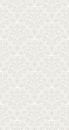 HWA1026W Deco Fan Grey Wallpaper by Hoopla Walls