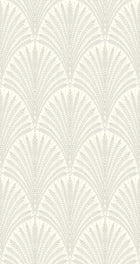 HWA1028W Leaf Fan Grey Wallpaper by Hoopla Walls