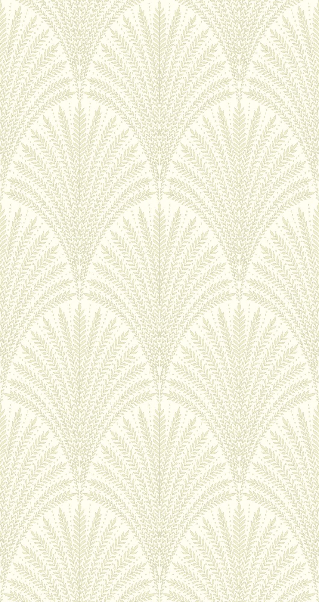 HWA1029W Leaf Fan Sage Green Wallpaper by Hoopla Walls
