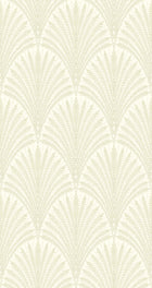 HWA1029W Leaf Fan Sage Green Wallpaper by Hoopla Walls