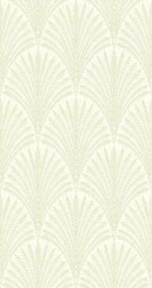 HWA1029W Leaf Fan Sage Green Wallpaper by Hoopla Walls