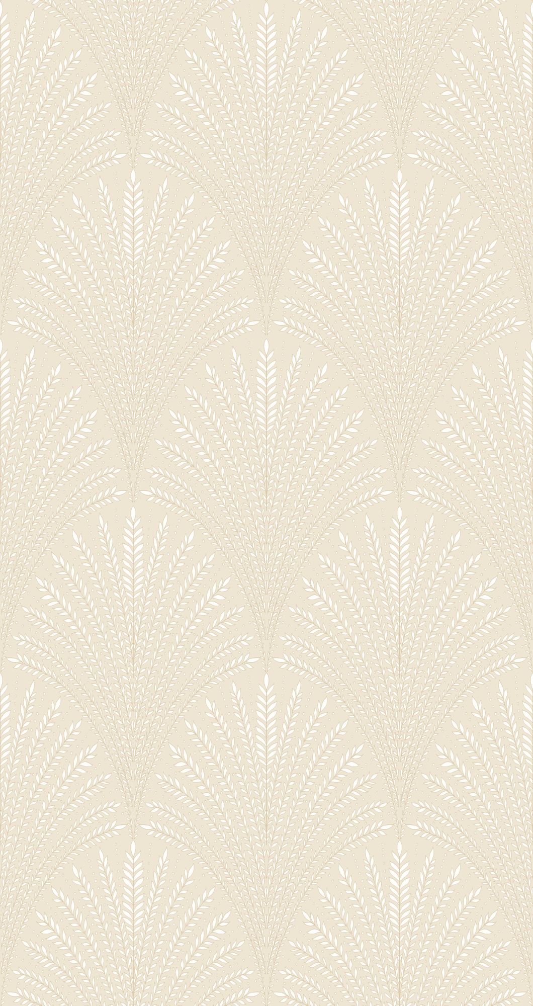 HWA1031W Leaf Fan Natural Wallpaper by Hoopla Walls