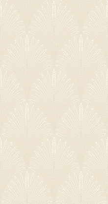 HWA1031W Leaf Fan Natural Wallpaper by Hoopla Walls