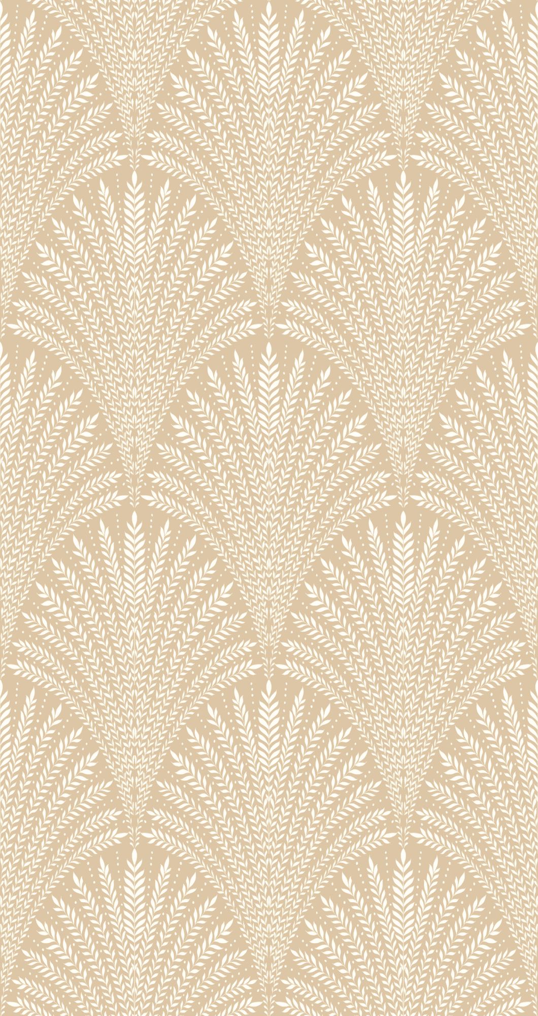 HWA1032W Leaf Fan Gold Wallpaper by Hoopla Walls