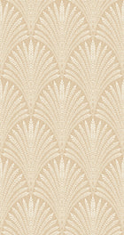 HWA1032W Leaf Fan Gold Wallpaper by Hoopla Walls