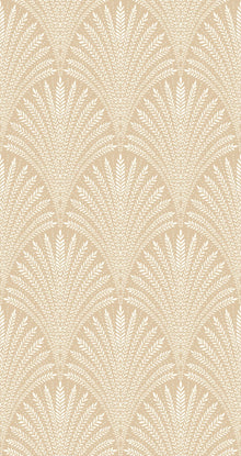 HWA1032W Leaf Fan Gold Wallpaper by Hoopla Walls