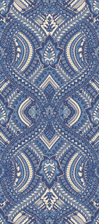 HWA1036W Ogee Damask Navy Blue Wallpaper by Hoopla Walls