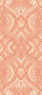 HWA1040W Ogee Damask Orange Wallpaper by Hoopla Walls