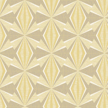 HWA1048W Sunray Diamond Grey & Yellow Wallpaper by Hoopla Walls