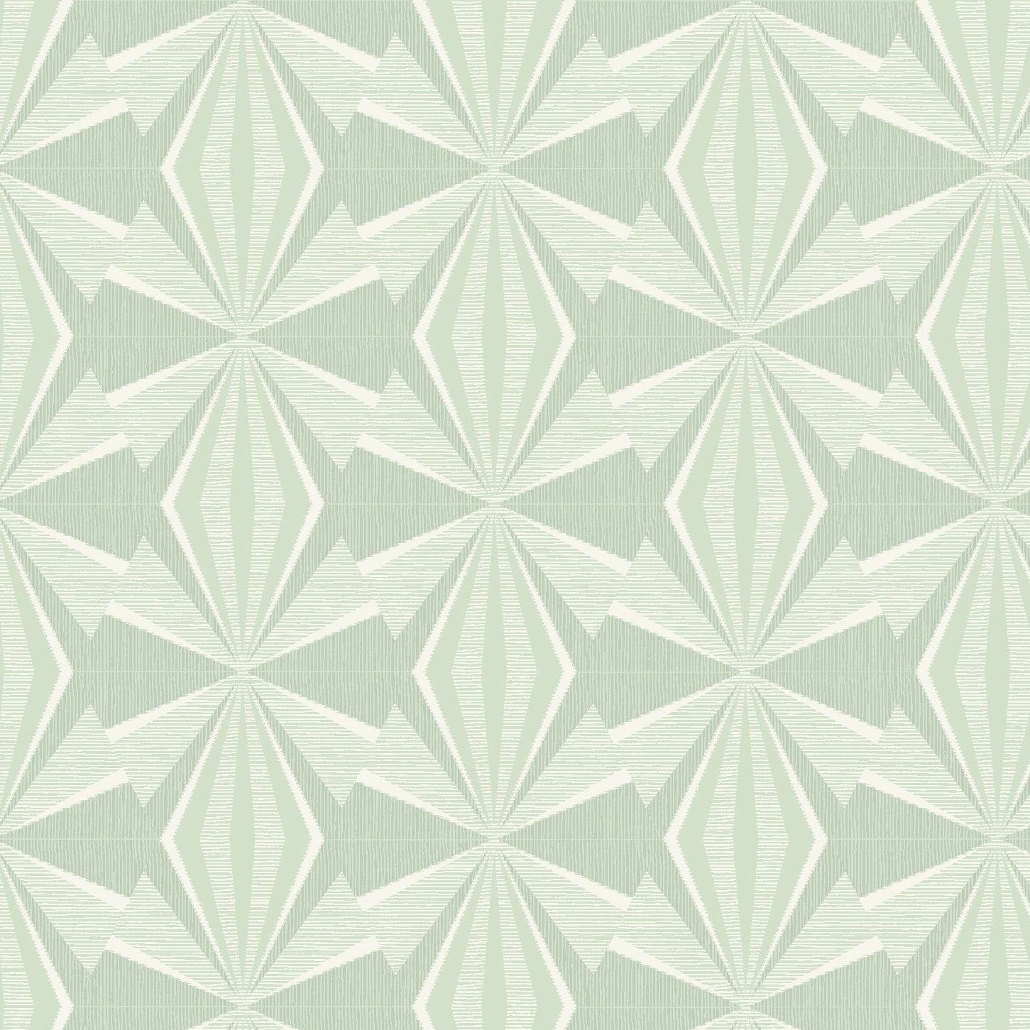 HWA1051W Sunray Diamond Mint Green Wallpaper by Hoopla Walls