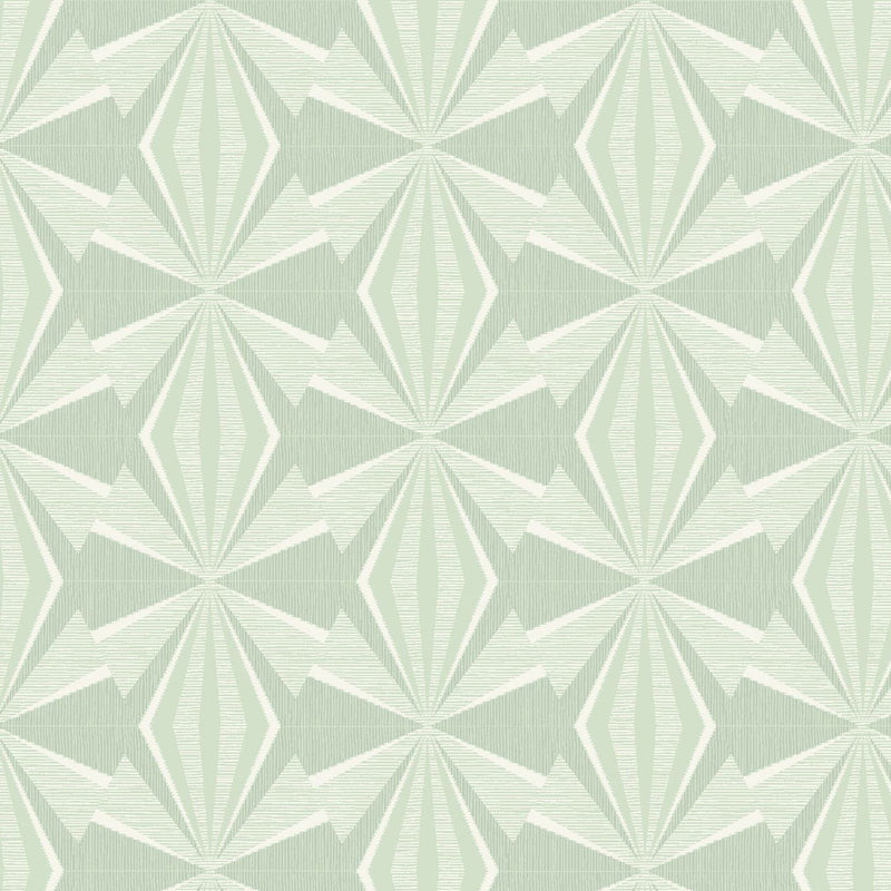 HWA1051W Sunray Diamond Mint Green Wallpaper by Hoopla Walls