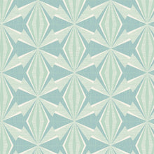 HWA1052W Sunray Diamond Teal Blue Wallpaper by Hoopla Walls