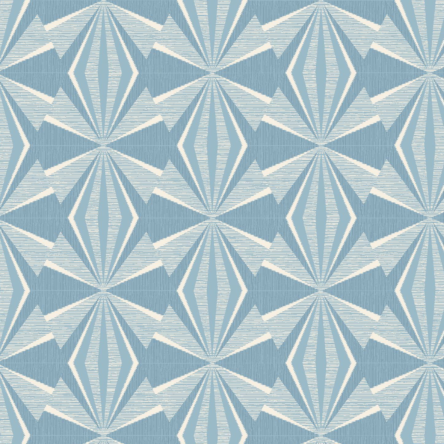 HWA1053W Sunray Diamond Blue Wallpaper by Hoopla Walls