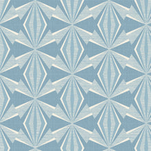 HWA1053W Sunray Diamond Blue Wallpaper by Hoopla Walls