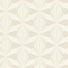 HWA1055W Sunray Diamond Beige Wallpaper by Hoopla Walls