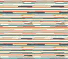 HWA1063W Horizontal Stripe Orange & Blue Wallpaper by Hoopla Walls