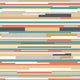 Horizontal Stripe Orange & Blue Geo Wallpaper by Hoopla Walls
