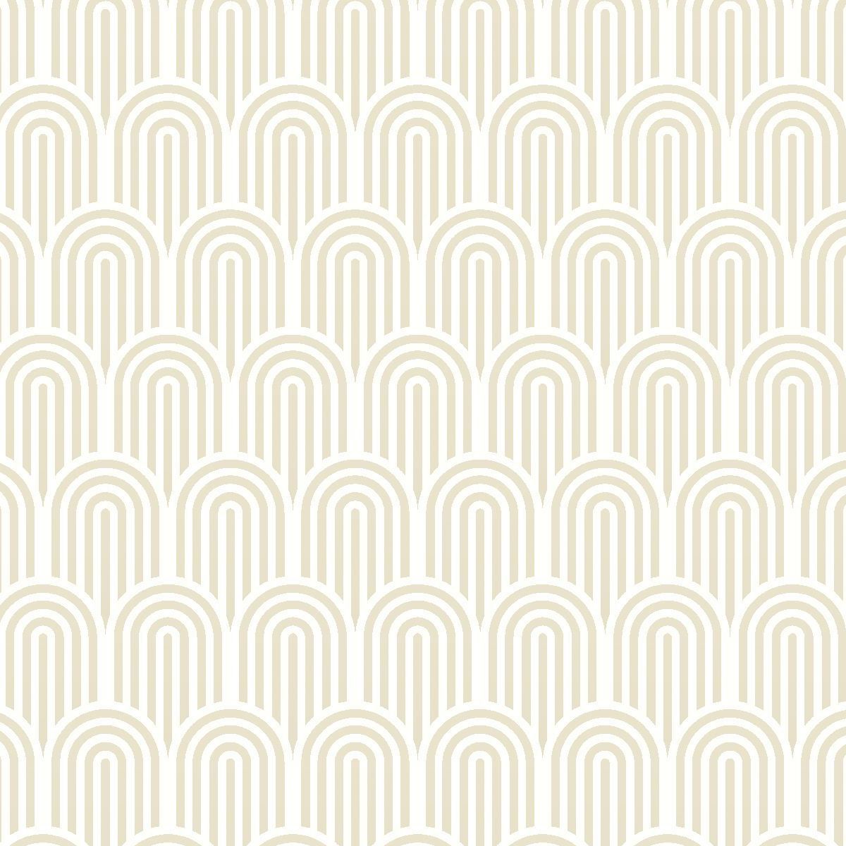 Retro Arch Cream Geo Wallpaper by Hoopla Walls