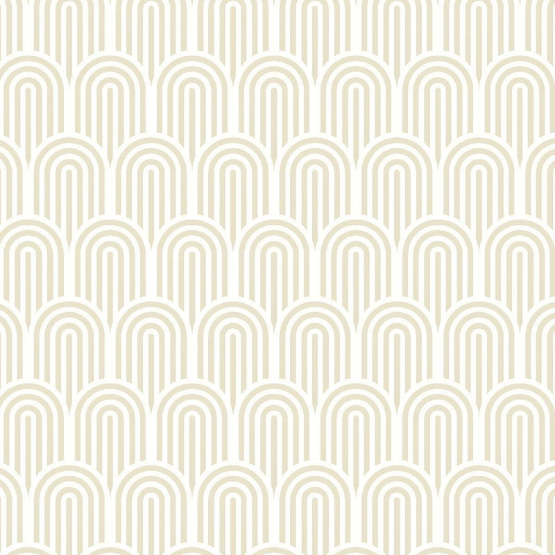 HWA1066W Retro Arch Cream Wallpaper by Hoopla Walls