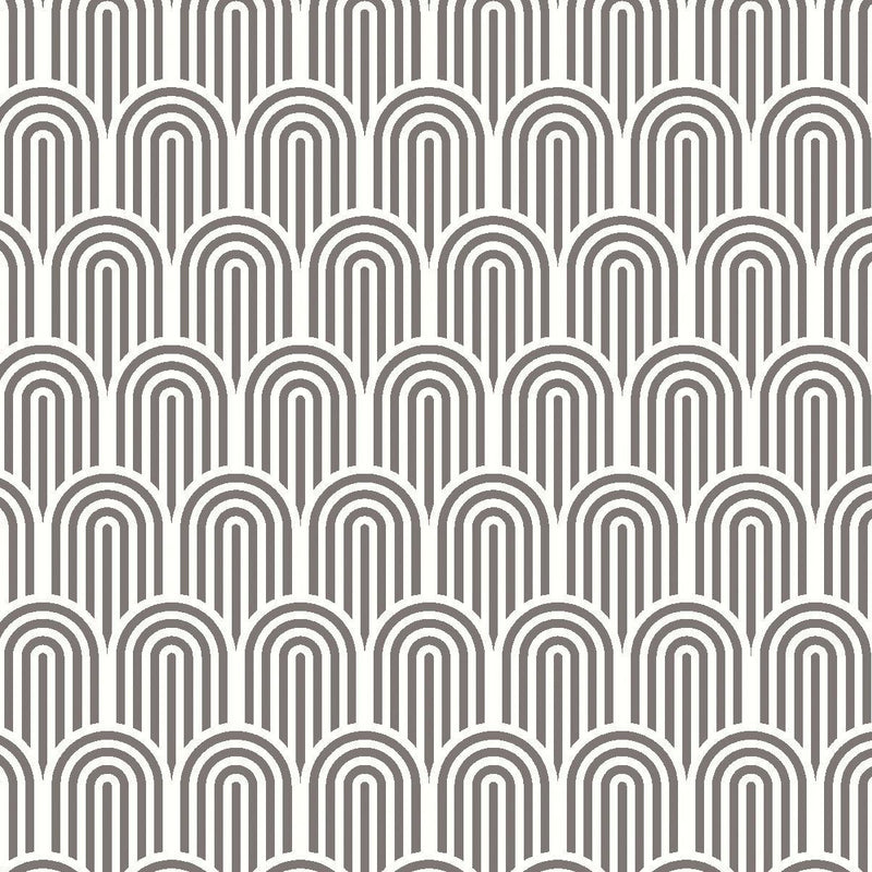 HWA1067W Retro Arch Black Wallpaper by Hoopla Walls