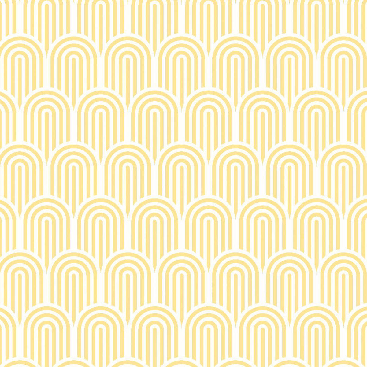 Retro Arch Yellow Geo Wallpaper by Hoopla Walls