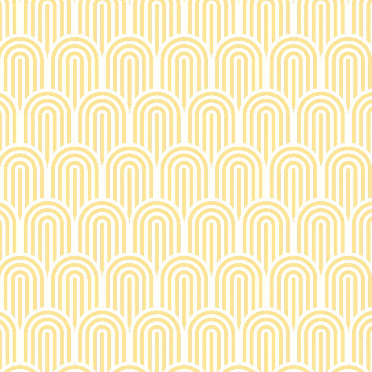 HWA1068W Retro Arch Yellow Wallpaper by Hoopla Walls