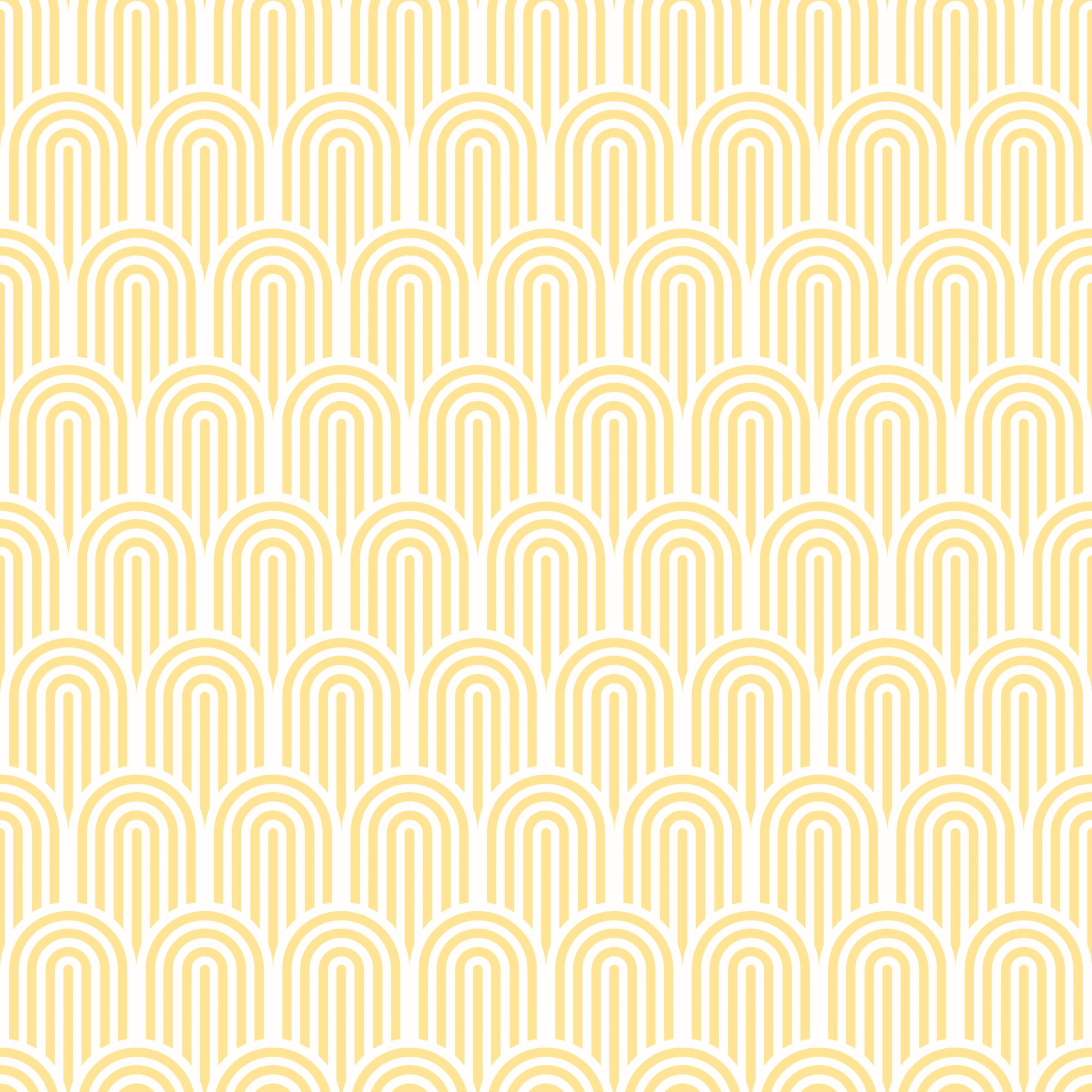 HWA1068W Retro Arch Yellow Wallpaper by Hoopla Walls
