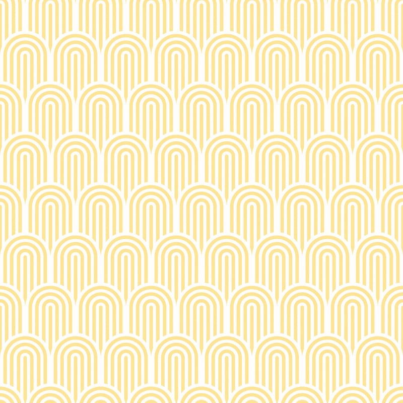 HWA1068W Retro Arch Yellow Wallpaper by Hoopla Walls