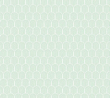 HWA1070W Retro Arch Mint Green Wallpaper by Hoopla Walls