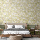 HWA1078W Honeysuckle Leaf Trail Stone Natural Wallpaper by Hoopla Walls