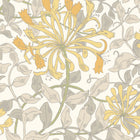 HWA1079W Honeysuckle Leaf Trail Warm Grey Wallpaper by Hoopla Walls