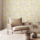 HWA1079W Honeysuckle Leaf Trail Warm Grey Wallpaper by Hoopla Walls
