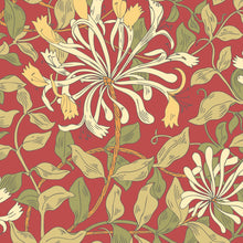 HWA1085W Honeysuckle Leaf Trail Terracotta Wallpaper by Hoopla Walls