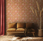 HWA1085W Honeysuckle Leaf Trail Terracotta Wallpaper by Hoopla Walls