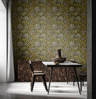 HWA1086W Honeysuckle Leaf Trail Chalkboard Wallpaper by Hoopla Walls