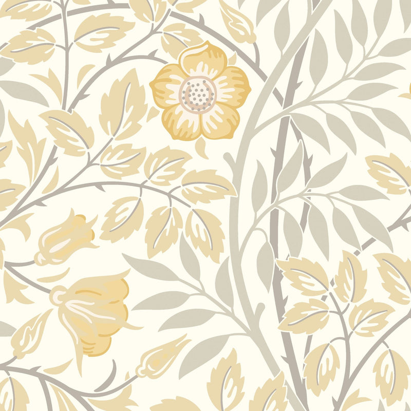 HWA1088W Rosehip Trail Warm Natural Wallpaper by Hoopla Walls