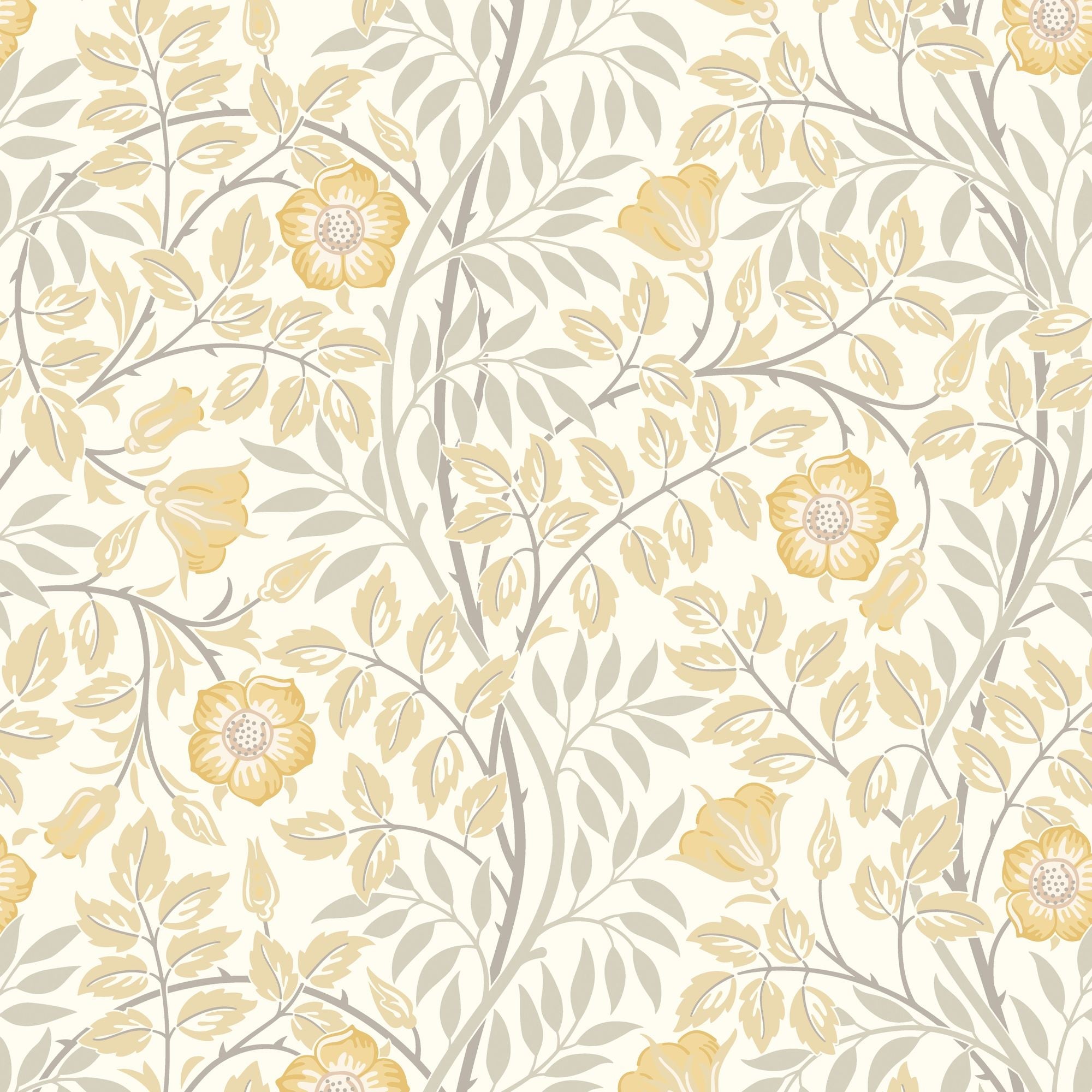 HWA1088W Rosehip Trail Warm Natural Wallpaper by Hoopla Walls