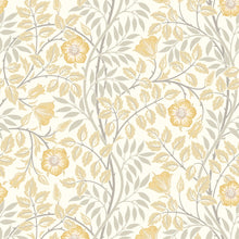 HWA1088W Rosehip Trail Warm Natural Wallpaper by Hoopla Walls