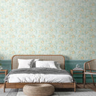 HWA1091W Rosehip Trail Seafoam Wallpaper by Hoopla Walls