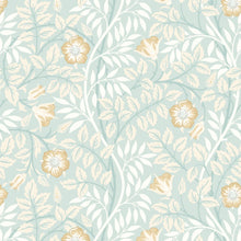 HWA1091W Rosehip Trail Seafoam Wallpaper by Hoopla Walls