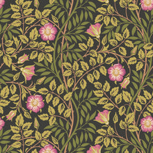 HWA1095W Rosehip Trail Aubergine Wallpaper by Hoopla Walls