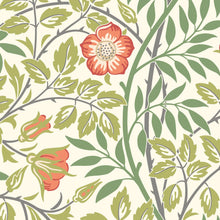 HWA1098W Rosehip Trail Coral Pink Wallpaper by Hoopla Walls