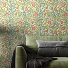 HWA1098W Rosehip Trail Coral Pink Wallpaper by Hoopla Walls
