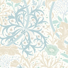 HWA1101W Seaweed Garden Soft Blue Wallpaper by Hoopla Walls