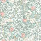 HWA1102W Seaweed Garden Seafoam Wallpaper by Hoopla Walls