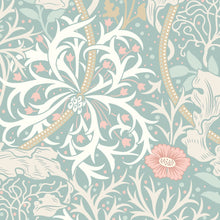 HWA1102W Seaweed Garden Seafoam Wallpaper by Hoopla Walls